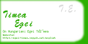 timea egei business card